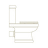 Burlington Riviera Close Coupled Open Back Toilet with Soft Close Seat  Standard Large Image