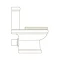 Burlington Riviera Close Coupled Open Back Toilet with Soft Close Seat  Standard Large Image