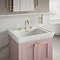 Burlington Riviera Matt Pink 580mm Vanity Unit with Square Basin Profile Large Image