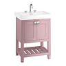 Burlington Riviera Matt Pink 650mm Vanity Unit with Square Basin Large Image