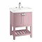 Burlington Riviera Matt Pink 650mm Vanity Unit with Square Basin Large Image