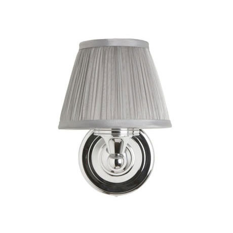 Burlington Round Light with Chrome Base and Chiffon Silver Shade - BL15 Large Image