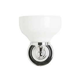 Burlington Round Light with Chrome Base and Cup Frosted Glass Shade - BL11 Large Image