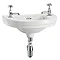 Burlington Edwardian Round 2TH Wall Mounted Cloakroom Basin - B11 Large Image