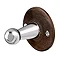 Burlington Single Robe Hook - Walnut - A14WAL Large Image