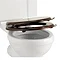 Burlington Soft Close Mahogany Toilet Seat with Lift Handles Large Image