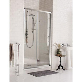Burlington Traditional Soft Close Recessed Sliding Shower Door Medium Image