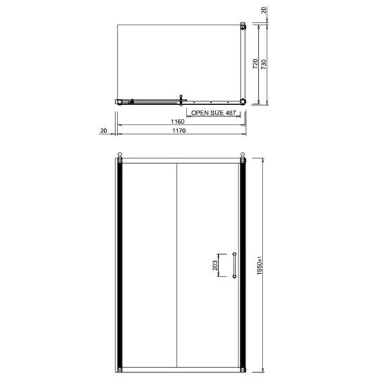 Burlington Traditional Soft Close Sliding Shower Door With Side Panel