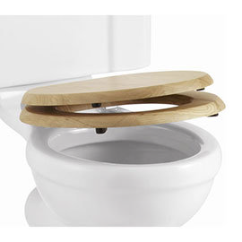 Burlington Soft Close Golden Oak Toilet Seat - S16 Medium Image