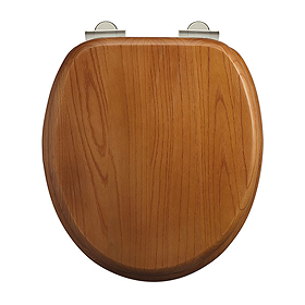 Burlington Soft Close Golden Oak Toilet Seat