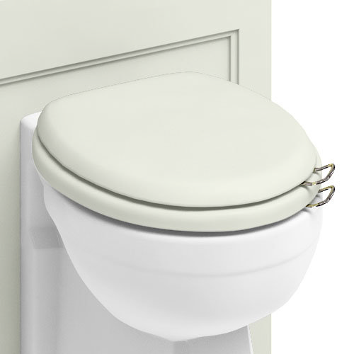 Burlington Soft Close Toilet Seat with Chrome Hinges and Handles - Sand Profile Large Image