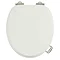 Burlington Soft Close Toilet Seat with Chrome Hinges and Handles - Sand Large Image