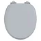 Burlington Soft Close Toilet Seat with Chrome Hinges - Classic Grey Large Image