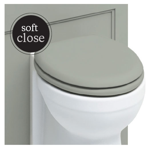 Burlington Soft Close Toilet Seat with Chrome Hinges - Dark Olive Profile Large Image