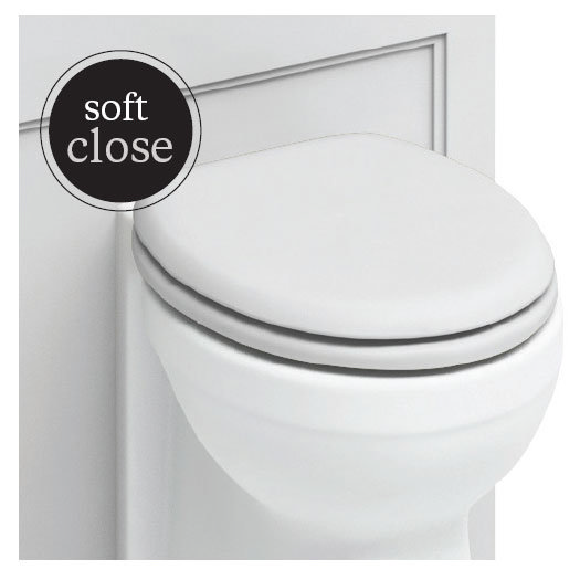 Burlington Soft Close Toilet Seat with Chrome Hinges Matt White