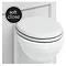 Burlington Soft Close Toilet Seat with Chrome Hinges - Matt White Profile Large Image
