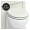 Burlington Soft Close Toilet Seat with Chrome Hinges - Sand Profile Large Image