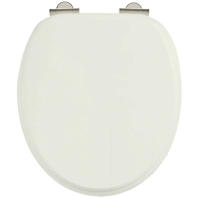 Burlington Soft Close Toilet Seat with Chrome Hinges - Sand Large Image