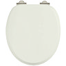Burlington Soft Close Toilet Seat with Chrome Hinges - Sand Large Image