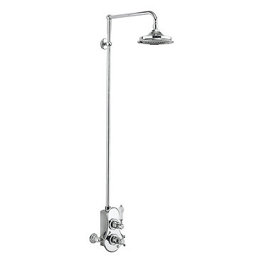 Burlington Spey Thermostatic Exposed Single Outlet Shower Valve & Rigid Riser with Fixed Head Profil