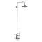 Burlington Spey Thermostatic Exposed Single Outlet Shower Valve & Rigid Riser with Fixed Head Large 
