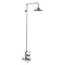Burlington Spey Thermostatic Exposed Single Outlet Shower Valve & Rigid Riser with Fixed Head Large