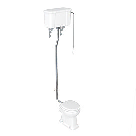 Burlington Standard High Level WC with Single Flush Ceramic Cistern