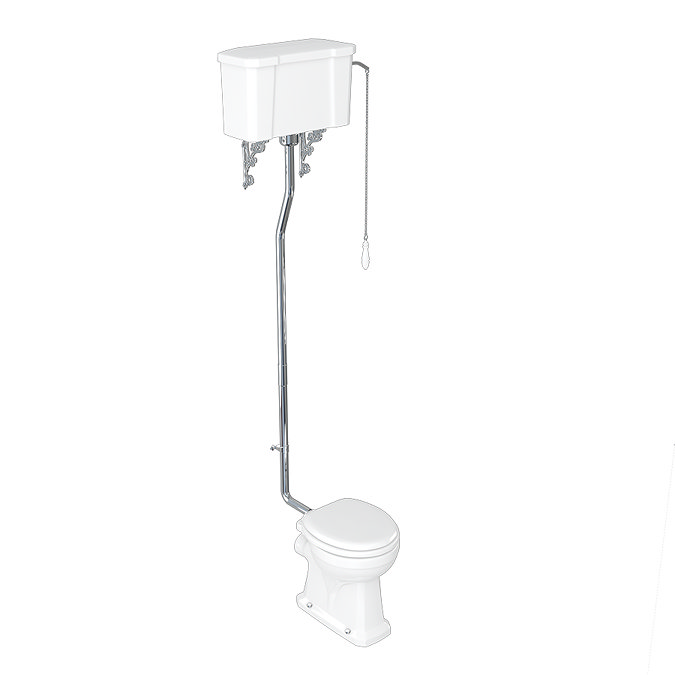Burlington Standard High Level WC with Single Flush Ceramic Cistern