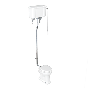 Burlington Standard High Level WC with Single Flush Ceramic Cistern