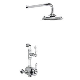 Burlington Stour Thermostatic Exposed Single Outlet Shower Valve with Fixed Shower Head Medium Image