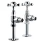 Burlington Strand Chrome Traditional Radiator and Angled Valves Profile Large Image