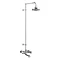 Burlington Tay Wall Mounted Bath Shower Mixer & Rigid Riser with Fixed Head Large Image