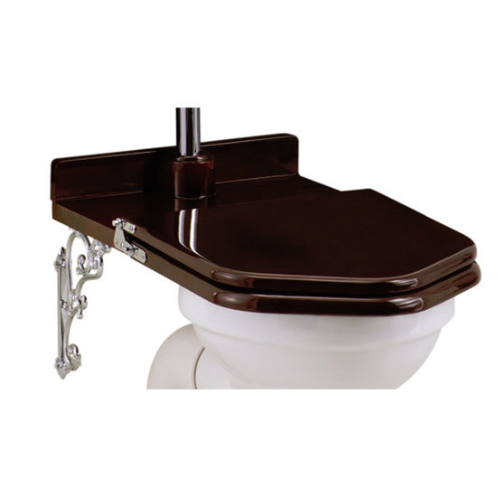 Burlington Throne Seat for High Level Toilet - Mahogany Seat - S15 Large Image