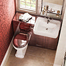 Burlington Traditional Back to Wall Vanity Unit Suite - Mahogany Profile Large Image