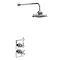Burlington Trent Thermostatic Concealed Single Outlet Shower Valve with Fixed Head Large Image