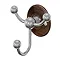 Burlington Triple Robe Hook - Walnut - A47WAL Large Image