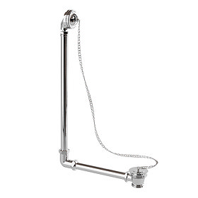 Burlington Vertical Bath Overflow-Plug-Chain for External Use - Double Ended Baths - W5 Large Image