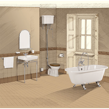 Burlington Victorian 5 Piece Bathroom Suite Profile Large Image