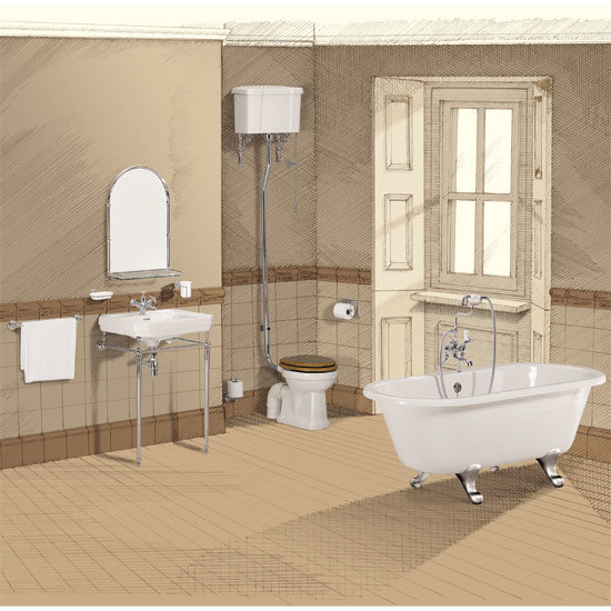 Burlington Victorian 5 Piece Bathroom Suite at Victorian Plumbing UK