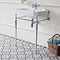 Burlington Victorian Large Basin and Chrome Wash Stand - Various Tap Hole Options Profile Large Image