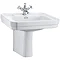 Burlington Victorian Large Basin and Semi Pedestal - Various Tap Hole Options Large Image