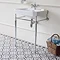 Burlington Victorian Medium Basin and Chrome Wash Stand - Various Tap Hole Options Profile Large Ima