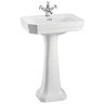 Burlington Victorian Medium Basin and Pedestal - Various Tap Hole Options Large Image
