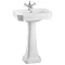 Burlington Victorian Medium Basin and Regal Pedestal - Various Tap Hole Options Large Image