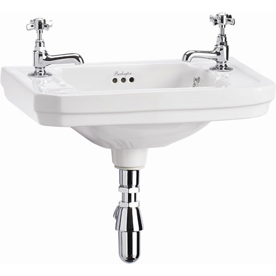 Burlington Victorian Wall Mounted 2TH Cloakroom Basin - B9 Large Image