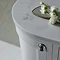 Burlington Wall Hung 100 Curved Corner Vanity Unit & Minerva Worktop with Basin (Dark Olive - Right