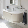 Burlington Wall Hung 134 Curved Vanity Unit & Minerva Worktop with Basin - Classic Grey  Profile Lar