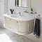 Burlington Wall Hung 134 Curved Vanity Unit & Minerva Worktop with Basin - Classic Grey Profile Lar