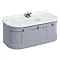 Burlington Wall Hung 134 Curved Vanity Unit & Minerva Worktop with Basin - Classic Grey Large Image