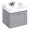 Burlington Wall Hung 65 Single Drawer Vanity Unit & Classic Basin - Classic Grey Large Image